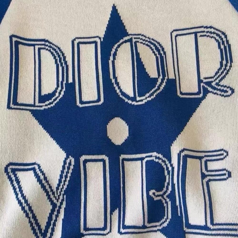 Authentic Dior Blue and Cream Bomber Jacket - Picture 3 of 5